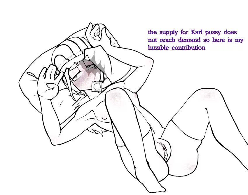 Image blush,male,pussy,intersex,half-closed_eyes,condom,condom_in_mouth,line_art,cuntboy,solo_male,pillow,blush_lines,twink,cuntboy_only,waiting,law_of_talos,karl_(law_of_talos),castle_of_nations,impatient