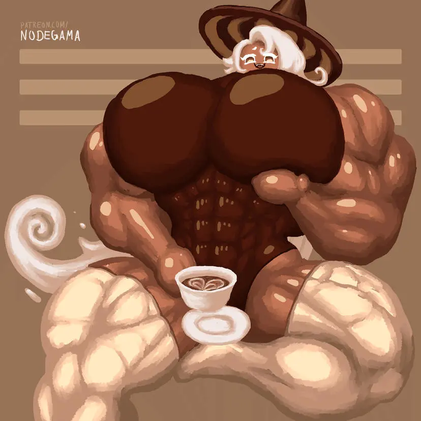 Image 1girls,big_breasts,breasts,female,female_only,long_hair,simple_background,solo,white_hair,female_focus,hat,dark_skin,milf,muscular,solo_female,huge_breasts,breasts_bigger_than_head,hyper_breasts,dark-skinned_female,cute,biceps,brown_background,holding_breast,mommy,cute_face,big_muscles,muscular_female,hyper,grabbing_own_breast,muscles,muscle_mommy,muscular_legs,cup,cookie_run,food,laying,cookie,muscle_girl,food_creature,food_humanoid,adorable,cookie_humanoid,hyper_muscles,latte_cookie_(cookie_run),nodegama