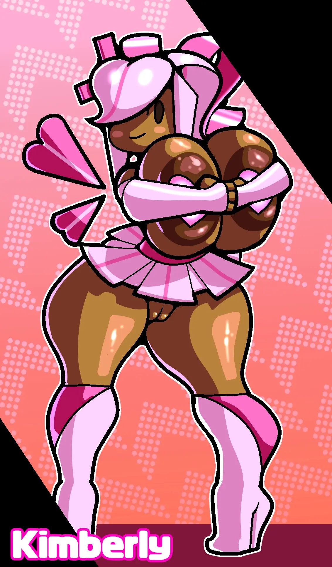 Image breasts,female,huge_breasts,pink_hair,tagme,presenting,black_body,pink_panties,heart_pasties,doregami