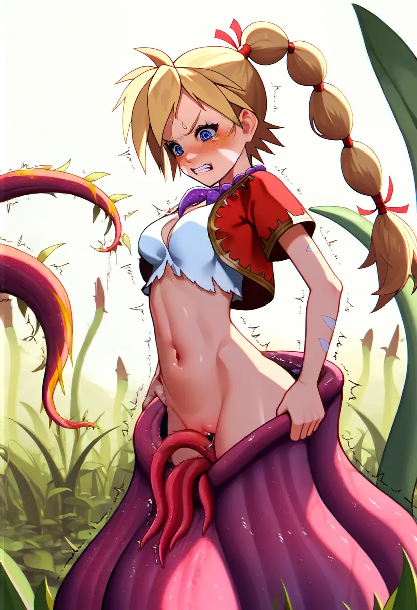 Image 1girls,blush,breasts,female,female_only,long_hair,solo,blue_eyes,pussy,small_breasts,ponytail,shaved_pussy,ai_generated,belly_button,solo_female,blonde_hair,monster,teenager,hair_ribbon,teenage_girl,necklace,scared,sweatdrop,clenched_teeth,outdoors,helpless,tentacle,tentacle_sex,fit,fit_female,tearing_up,white_shirt,bottomless,flower,captured,forced,tentacle_rape,partially_clothed,imminent_death,angry,rape,plant,covered_breasts,rubbing_pussy,square_enix,trapped,imminent_sex,vore,jungle,struggling,monster_rape,red_jacket,imminent_rape,imminent_vaginal,captured_heroine,defeated_heroine,heroine_in_trouble,face_markings,vines,artaeum,cant_move,panicking,struggling_to_get_out,trying_to_break_free,trying_to_escape,stuck,imminent_vore,plant_monster,arm_markings,carnivorous_plant,chrono_(series),chrono_cross,desperation,eaten_alive,giant_flower,imminent_undressing,kid_(chrono_cross),monster_vore,plant_vore,pussy_rubbing,sinking,tentacle_rubbing_pussy
