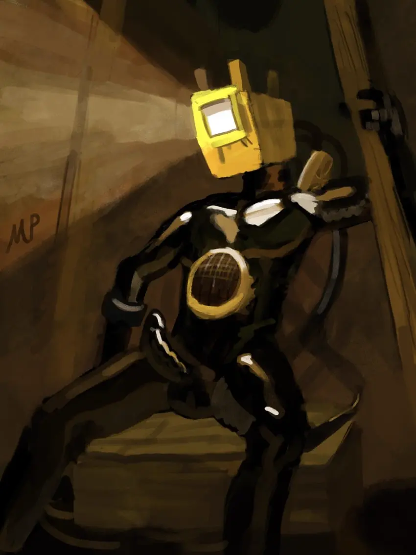 Image shiny_skin,male,penis,erection,male_only,spread_legs,sitting,black_body,skinny,erect_penis,large_penis,cyborg,non-human,robot,non-human_only,penis_focus,dark_room,bendy_and_the_ink_machine,ink,magnipinna,nonhuman,norman_polk,the_projectionist