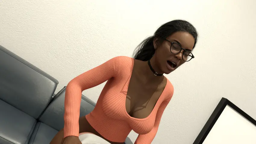 Image futanari,intersex,dark_skin,anal,anal_sex,from_behind,glasses,dark_hair,3d,moaning,spodvohomg