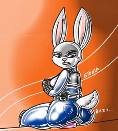 Image big_breasts,breasts,clothed,clothing,female,shiny_skin,solo,furry,ass,big_ass,big_butt,disney,shiny,anthro,low_res,mammal,glistening,glistening_body,lagomorph,leporid,rabbit,zootopia,gtogta,gtogta_(artist),judy_hopps