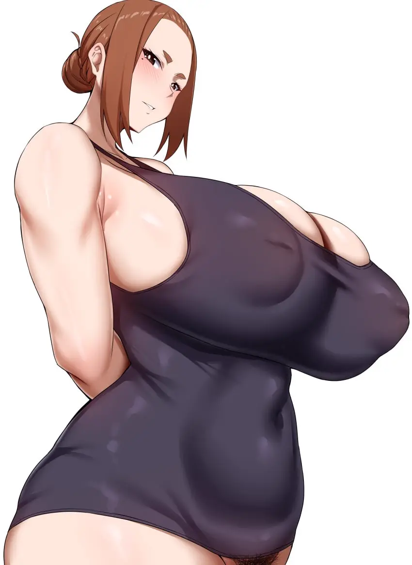Image 1girls,big_breasts,breasts,female,large_breasts,nipples,white_background,voluptuous,cleavage,huge_breasts,swimsuit,mole,busty,curvy,curvy_body,curvy_female,curvy_figure,brown_hair,pubic_hair,mole_under_eye,inverted_nipples,curvaceous,female_pubic_hair,nipples_visible_through_clothing,short_eyebrows,kaii_to_otome_to_kamikakushi,small_eyebrows,sumireko_ogawa,arind_yudha