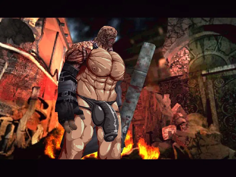 Image nipples,solo,1boy,male,penis,underwear,muscular,muscular_male,male_only,yaoi,teeth,huge_cock,monster,bara,bulge,erection_under_clothes,male_nipples,penis_outline,flaccid,pecs,big_nipples,thick_penis,edit,video_games,solo_male,abs,big_bulge,fire,huge_bulge,big_pecs,capcom,destruction,video_game_character,png,resident_evil,ugly_bastard,six_pack,resident_evil_3,pixelated,horror_(theme),broad_shoulders,mutant,2018,tyrant,penis_shaped_bulge,aliasing,cel_shading,mr_canvas,800x600,banana_hammock,bulky,cel_shading_(retro),horror,jaggy_lines,nemesis,nemesis_(resident_evil),nipple_indentation,ps1_artstyle,ugly_male
