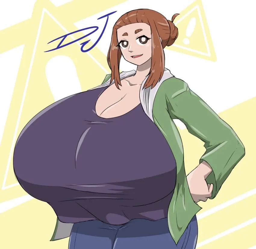 Image 1girls,big_breasts,breasts,female,large_breasts,voluptuous,cleavage,huge_breasts,busty,curvy,curvy_body,curvy_female,curvy_figure,brown_hair,curvaceous,short_eyebrows,kaii_to_otome_to_kamikakushi,small_eyebrows,sumireko_ogawa,djthepokemen