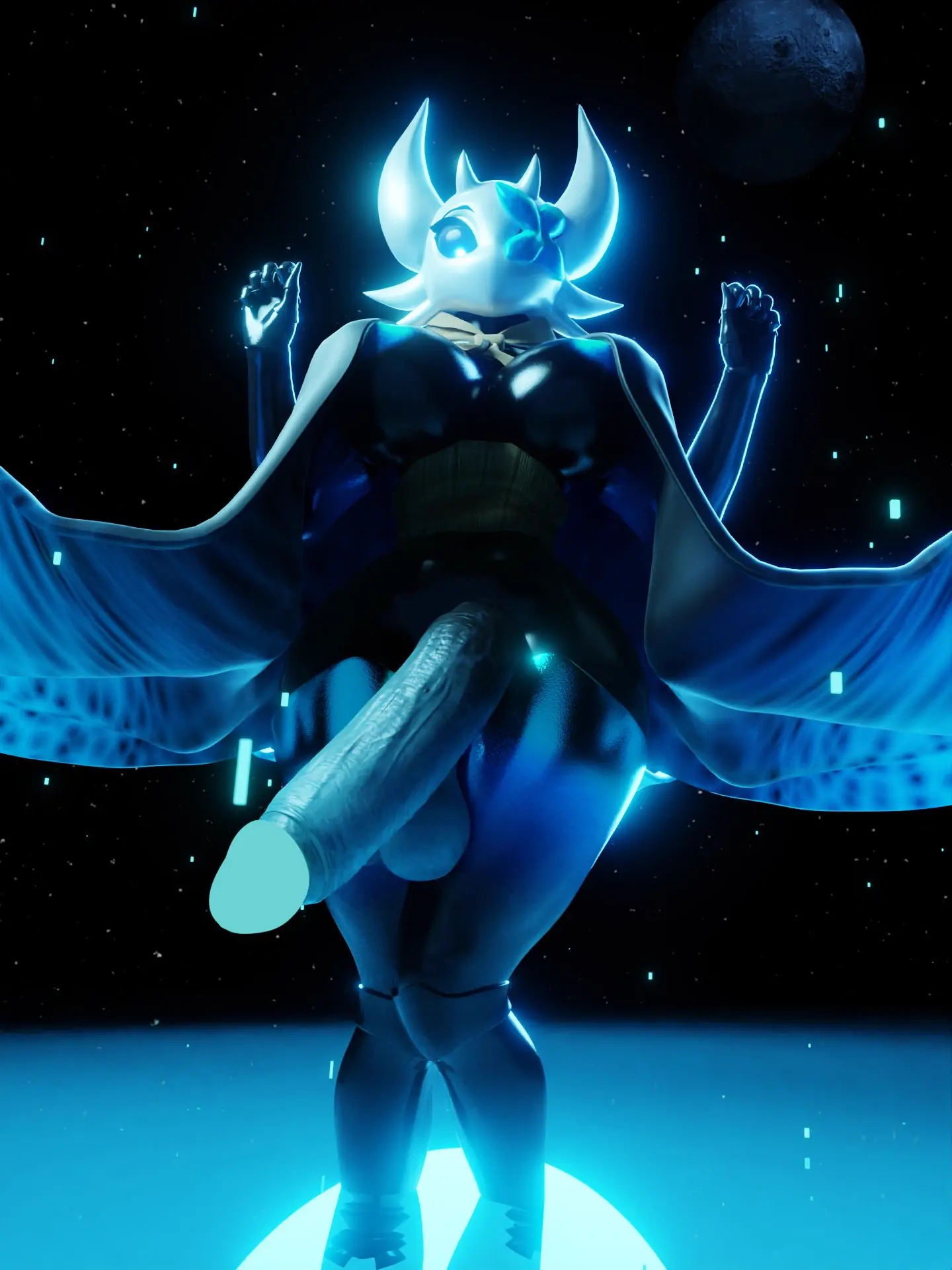 Image big_breasts,breasts,solo,blue_eyes,penis,big_penis,thick_thighs,futanari,intersex,wide_hips,huge_cock,original_character,futa_only,3d,hourglass_figure,blue_nipples,hollow_knight,horn,3d_(artwork),blue_penis,azura_inalis,lampy_(azura_inalis),slugcats_(artist)