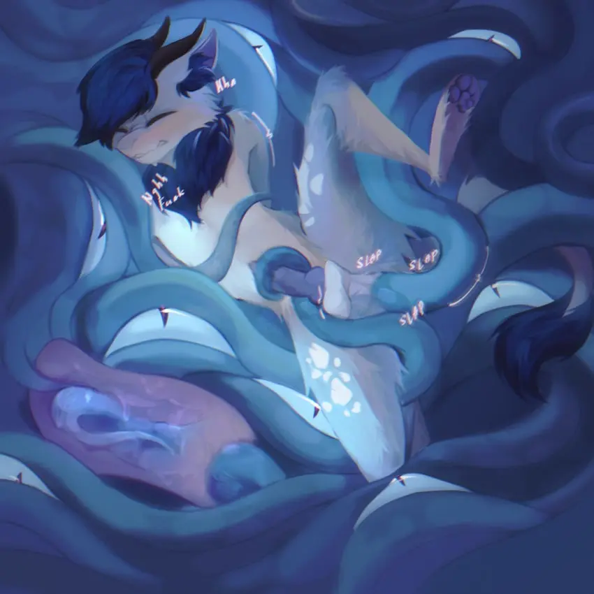 Image hi_res,solo,blue_hair,male,anal,anal_sex,male_only,hair,anthro,mythology,penetration,tentacle,fur,horn,blue_body,scalie,mythological_creature,dragon,mythological_scalie,tentacle_in_ass,tentacle_penetration,lissa_bee