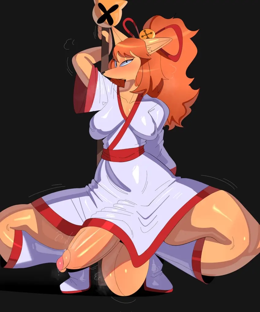 Image big_breasts,breasts,clothing,hair_ornament,hi_res,long_hair,looking_at_viewer,solo,penis,furry,big_penis,thick_thighs,voluptuous,1futa,futanari,intersex,orange_hair,balls,huge_cock,anthro,tagme,futa_only,big_balls,canine,precum,squatting,huge_balls,solo_futa,precum_drip,kimono,boots,undertale,mostly_nude,voluptuous_futa,hair_bell,staff,ceroba_(undertale_yellow),ceroba_ketsukane,undertale_yellow,tayuri,undertale_au