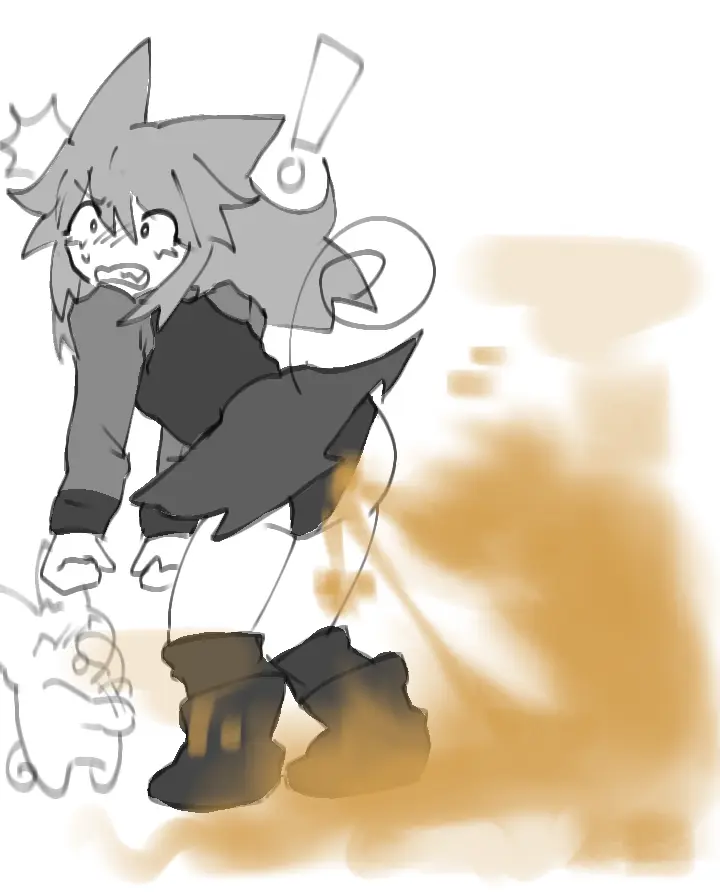 Image 1girls,blush,clothed,female,hi_res,human,light-skinned_female,long_hair,open_mouth,standing,tail,panties,underwear,ass,duo,humanoid,anthro,blonde_hair,ambiguous_gender,pubic_hair,monochrome,mammal,upper_body,fangs,feline,back_view,ass_up,long_ears,boots,feral,red_clothing,!,1anthro,long_tail,ears_up,fart,fart_cloud,fart_fetish,kneehighs,desperation,fart_everywhere,funamusea,irougaki,moge-ko,mogeko,mogeko_castle,stinkycat698