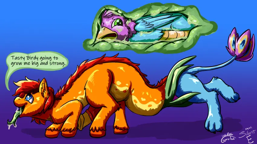 Image hi_res,male,penis,tail,tongue_out,tongue,feathered_wings,feathers,wings,green_eyes,mythology,genitals,paws,stomach,blue_body,avian,avian_feet,beak,bird,tuft,mythological_creature,feral,pink_body,quadruped,internal,male_pred,vore,male_prey,tail_tuft,galliform,phasianid,head_crest,larger_pred,feral_pred,gryphon,mythological_avian,peafowl,feathered_crest,feral_prey,gyro_feather,gyrotech,organs,silent_e,stoamch_acid,tail_fetish,tail_play,tail_vore