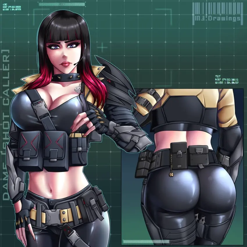 Image 1girls,big_breasts,breasts,female,blue_eyes,big_ass,call_of_duty_mobile,dame_(cod)