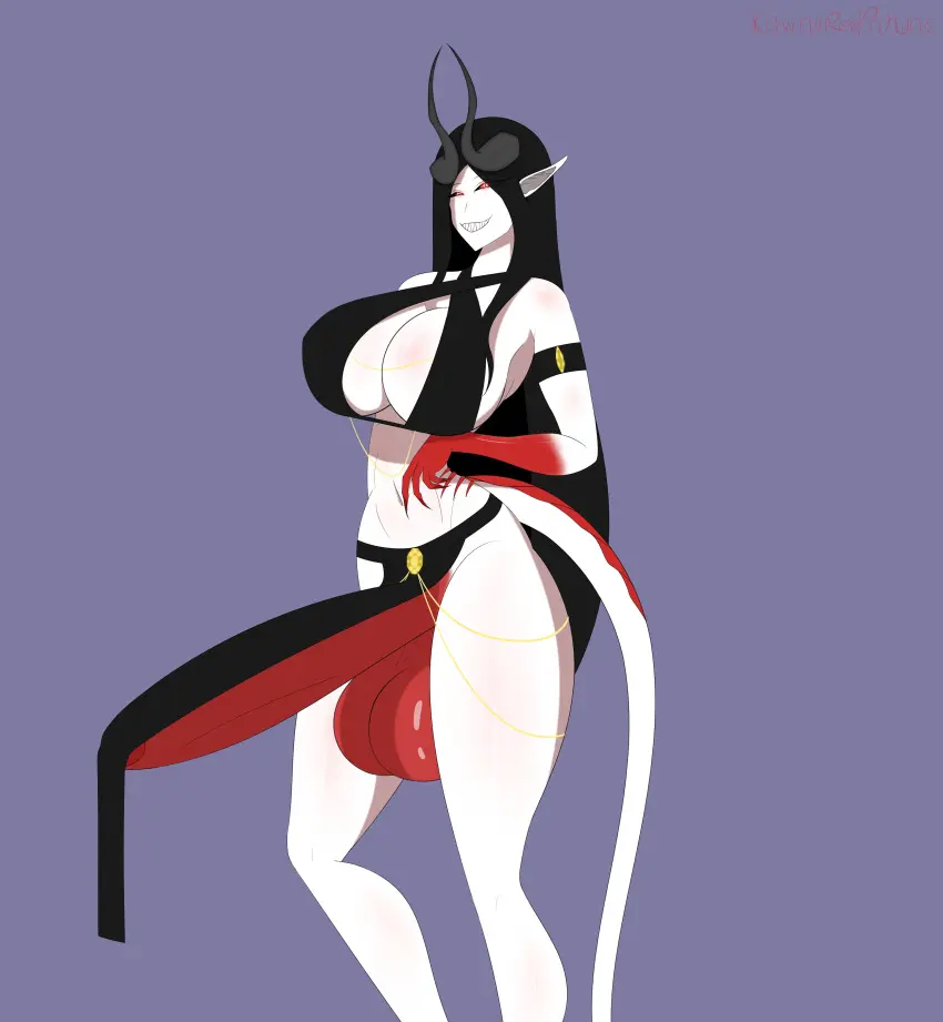 Image big_breasts,breasts,clothed,clothing,large_breasts,looking_at_viewer,red_eyes,smile,solo,standing,black_hair,penis,tail,white_skin,1futa,erection,futanari,humanoid,humanoid_penis,intersex,horns,balls,huge_cock,demon,red_penis,futa_only,smooth_balls,smooth_penis,sharp_teeth,huge_balls,solo_futa,black_sclera,succubus,mostly_nude,useless_clothing,kawaiiredpandas,velzithen_(kawaiiredpandas)
