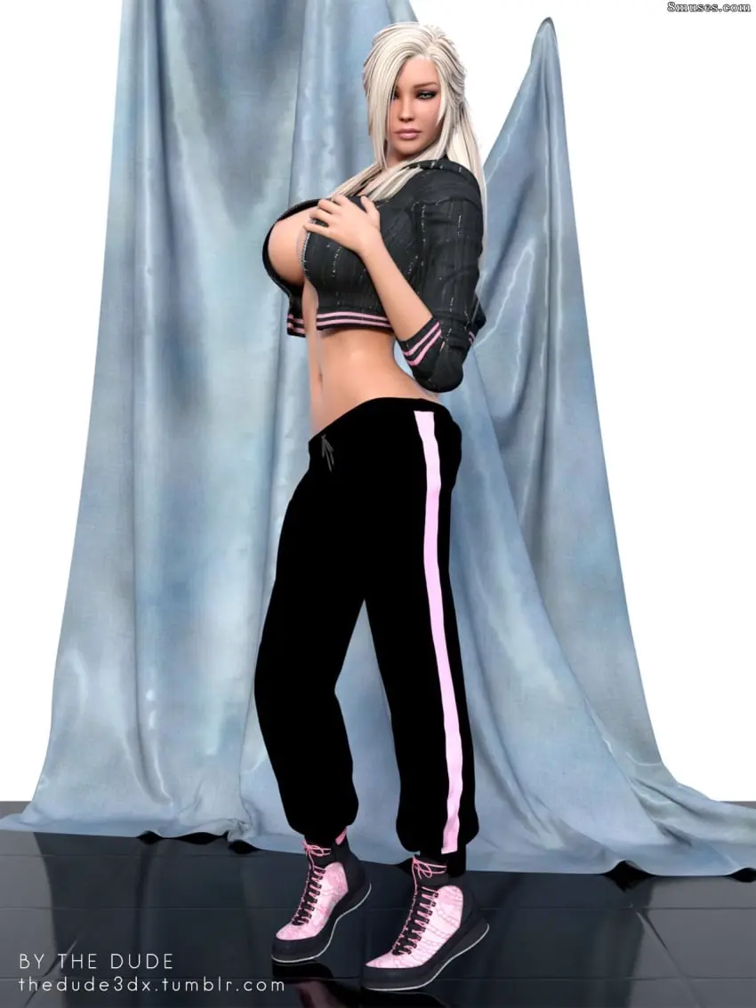 Image clothing,light_skin,long_hair,looking_at_viewer,no_bra,solo,white_hair,navel,1futa,futanari,intersex,light-skinned_futa,artist_name,digital_media_(artwork),midriff,blonde_hair,futa_only,3d,grey_eyes,3d_(artwork),solo_futa,3d_model,clothed_futa,blonde_futa,cropped_jacket,sneakers,blonde_hair_futa,platinum_blonde_hair,8muses,sin_sisters,the_dude,tumblr_username,kayla_mckinnon,white_hair_futa,black_sweatpants,blonde_hair_grey_eyes,canvas_shoes,cropped_denim_jacket,denim_jacket,pink_sneakers,pink_trim,platinum_blonde_hair_futa,sweatpants