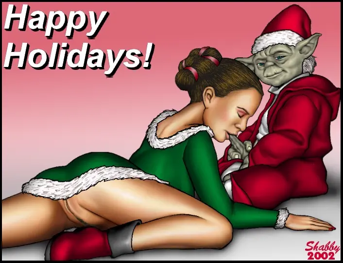 Image female,human,male,oral,penis,pussy,ass,duo,erection,male/female,genitals,mammal,christmas,dated,holidays,star_wars,padme_amidala,shabby_blue,2002,yoda,yoda's_species