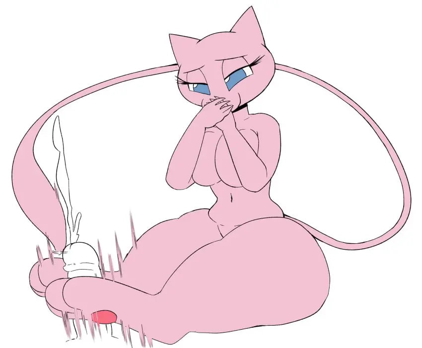 Image big_breasts,breasts,female,hi_res,simple_background,smile,white_background,blue_eyes,cum,male,navel,penis,pokemon,pokemon_(species),tail,sex,thick_thighs,duo,erection,wide_hips,feet,eyelashes,midriff,solo_focus,male/female,anthro,foot_fetish,sitting,absurd_res,ejaculation,nintendo,smug,genital_fluids,2022,bodily_fluids,genitals,paws,motion_lines,narrowed_eyes,biped,pokemorph,disembodied_penis,cumshot,covering,huge_thighs,footjob,pink_body,generation_1_pokemon,foot_play,hindpaw,long_tail,huge_hips,covering_mouth,legendary_pokemon,ferretidk,fisherneph,ivovvovi,weirdduelist,giggling,tickling,mew_(pokemon),mew,tickling_penis