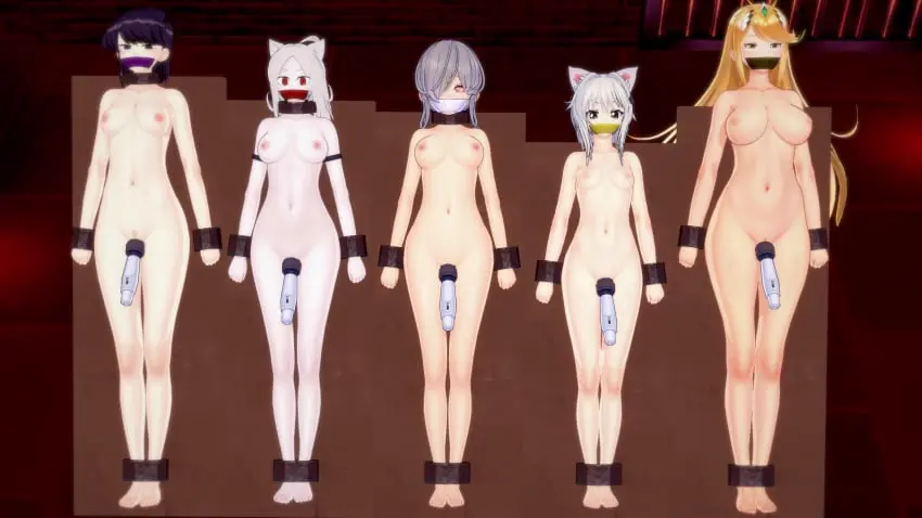 Image breasts,female,female_only,nipples,multiple_girls,navel,nude,pussy,small_breasts,feet,nude_female,pubic_hair,3d,demon_girl,sex_toy,xenoblade_chronicles_2,bondage,helltaker,tears,femsub,toes,gag,gagged,vibrator,forced_orgasm,mythra,high_school_dxd,multiple_subs,5girls,tape_gag,vibrator_in_pussy,komi-san_wa_komyushou_desu,komi_shouko,cloth_gag,cerberus_(helltaker),komi_can't_communicate,brush18,improvised_gag,koneko_toujou