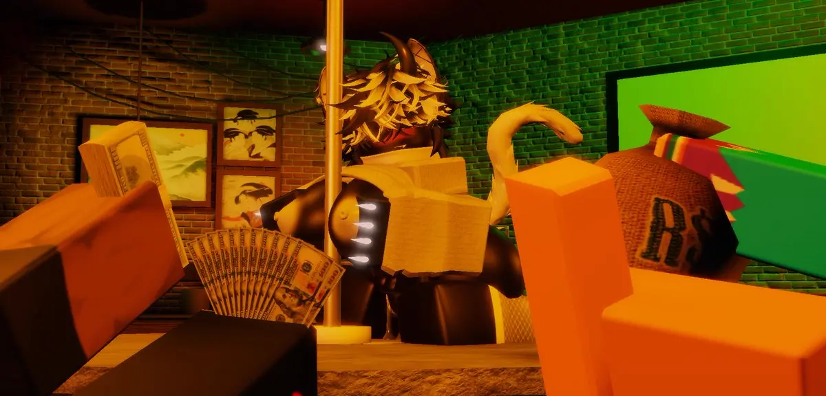 Image 1girls,female,cat_ears,catgirl,tagme,cat_tail,3d,club,money,roblox,robloxian,pole,pole_dancing,lestialrr34