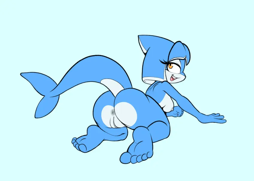Image breasts,female,hi_res,looking_at_viewer,solo,nude,pussy,ass,looking_back,barefoot,orange_eyes,feet,anus,naked,presenting,bent_over,soles,genitals,mammal,all_fours,blue_body,marine,sega,sonic_(series),sonic_the_hedgehog_(series),presenting_hindquarters,toes,fan_character,humanoid_feet,mobian_(species),flat_colors,cetacean,dolphin,toothed_whale,fours_(artist),sonic_legacy,sonic_oc,tempest_the_dolphin