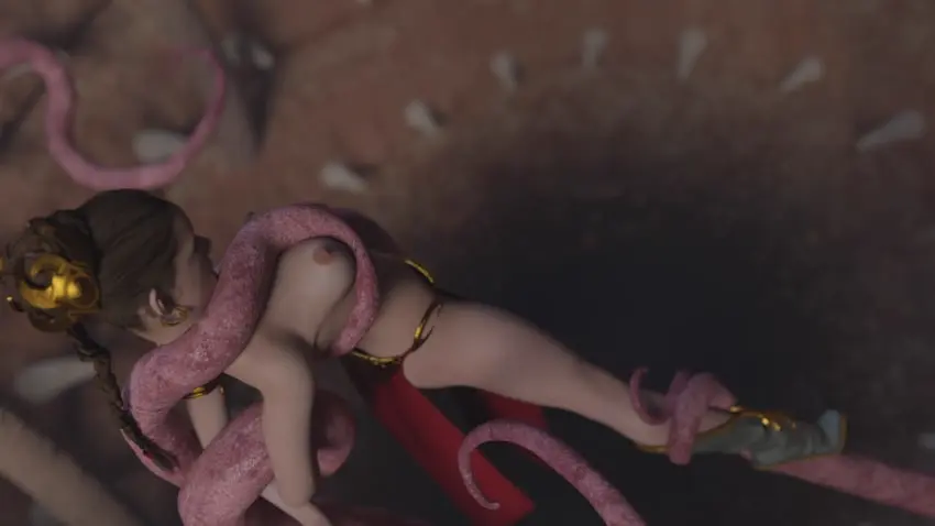 Image 1girls,breasts,female,long_hair,medium_breasts,monster,brown_hair,3d,tentacle,boots,belly_dancer,slave_collar,slave_outfit,star_wars,braided_hair,imminent_rape,slave,slavegirl,loincloth,harem_girl,harem_outfit,imminent_vore,held_up,princess_leia_organa,alexbridger,slave_leia,sarlacc,wrapped_in_tentacles,held_by_tentacles