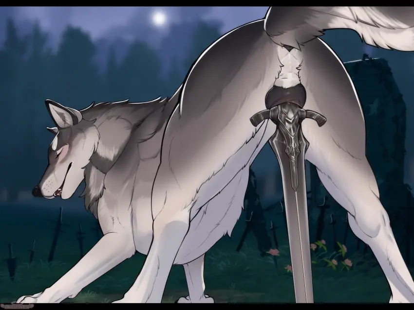 Image female,tagme,feral,animal_pussy,zoophilia,canine_pussy,improvised_dildo,improvised_sex_toy,fromsoftware,dark_souls,angellsview3,great_grey_wolf_sif