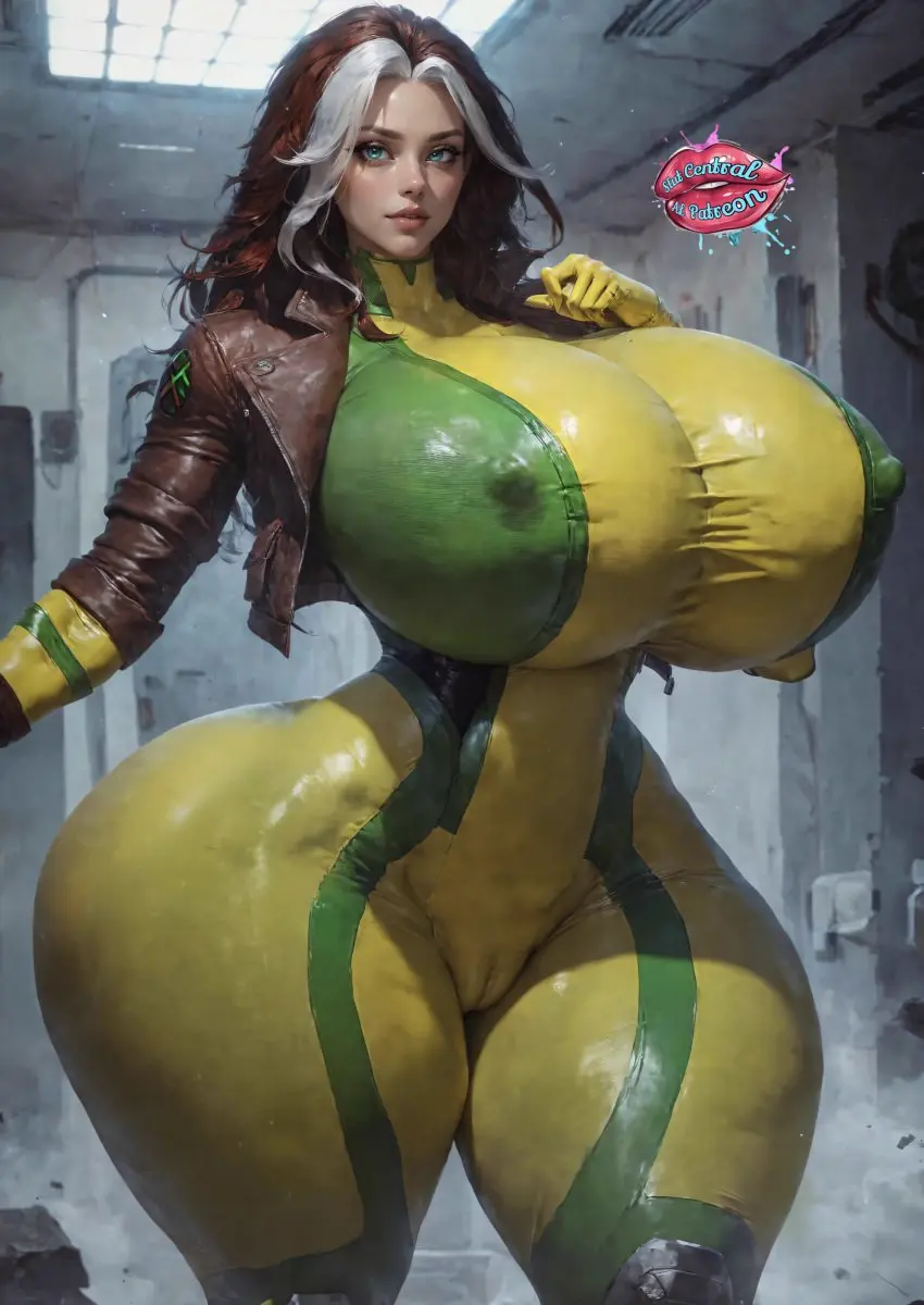 Image 1girls,big_breasts,breasts,female,female_only,solo,ai_generated,solo_female,marvel,marvel_comics,x-men,anna_marie,rogue_(x-men),slutcentralai