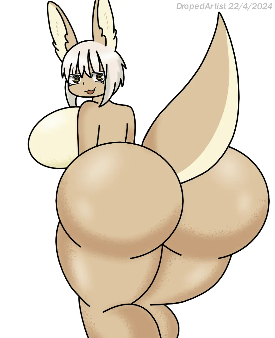 Image big_breasts,breasts,female,looking_at_viewer,open_mouth,smile,nude,furry,big_ass,huge_ass,huge_breasts,furry_female,enormous_breasts,completely_nude,bunny_girl,self_upload,rear_view,2024,back_view,furry_only,ass_bigger_than_head,bunny,dropedartist,enormous_ass,made_in_abyss,nanachi