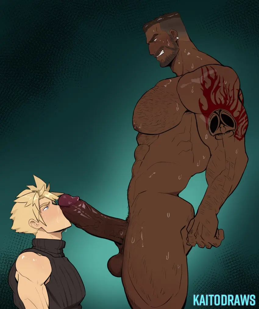 Image human,light_skin,nipples,standing,male,navel,nude,oral,penis,sweat,ass,big_penis,sex,duo,erection,dark-skinned_male,dark_skin,interracial,muscular,muscular_male,2boys,male/male,male_only,yaoi,tattoo,balls,hair,huge_cock,size_difference,blonde_hair,brown_hair,gay,pubic_hair,bara,big_balls,pecs,final_fantasy,final_fantasy_vii,arm_tattoo,big_dom_small_sub,dominant,dominant_male,big_nipples,submissive_male,submissive,huge_balls,smaller_male,standing_sex,abs,signature,big_muscles,happy_trail,boner,penis_lick,larger_male,beard,cloud_strife,daddy,square_enix,big_pecs,hairy,hairy_male,larger_human,arm_hair,dilf,moustache,chest_hair,light_skinned_male,smaller_human,hunk,muscular_human,blacked_male,barret_wallace,submissive_human,dominant_human,hairy_ass,human_dominating_human,human_on_human,kaito_draws