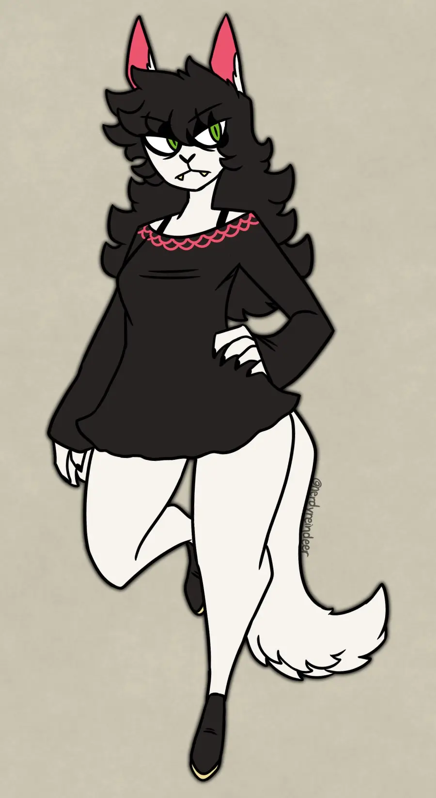 Image big_breasts,breasts,female,furry,thick_thighs,wide_hips,anthro,tagme,character_request,bottomless,feline,nerdyreindeer