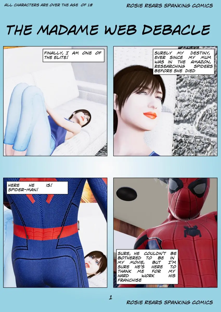 Image male,unseen_male_face,comic,spanked_butt,marvel,marvel_comics,page_number,peter_parker,spider-man,spider-man_(series),spanking,spanked,page_1,cassandra_webb,madame_web_(2024),rosierears,50_shades,dakota_johnson,spank,spanking_art