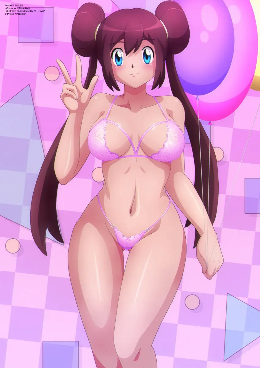 Image breasts,female,pokemon,tagme,brown_hair,rosa_(pokemon),brown_hair_female,zel-sama