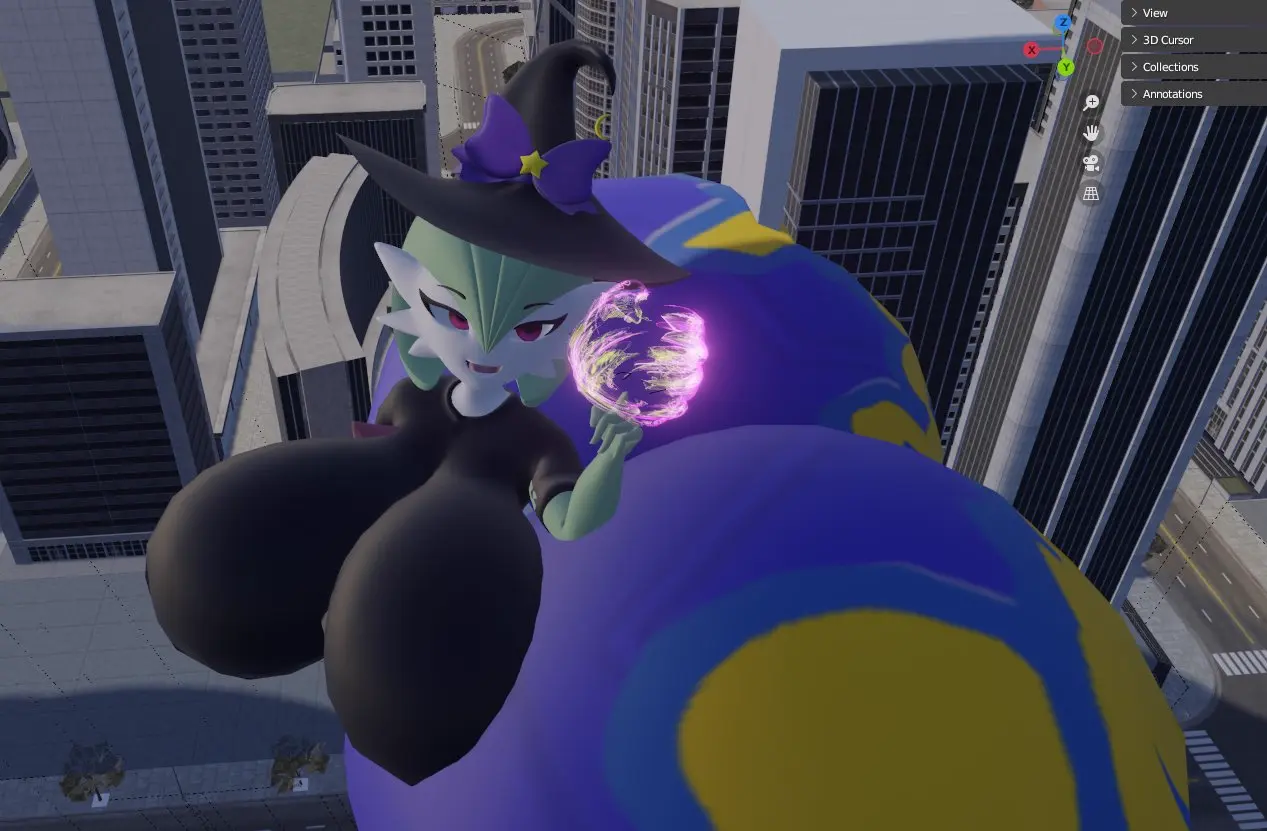 Image big_breasts,breasts,female,looking_at_viewer,open_mouth,pokemon,pokemon_(species),big_ass,bubble_butt,huge_ass,thick_thighs,wide_hips,tagme,nintendo,3d,witch_hat,pokémon_(species),giantess,macro,city,gardevoir,building,vanessa_(zer0264),zer0264