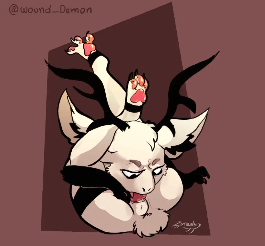 Image hi_res,simple_background,solo,1boy,male,oral,penis,sex,fellatio,feet,demon,masturbation,fur,mammal,horn,antlers,white_body,big_ears,toes,penile,animal_genitalia,animal_penis,white_fur,lagomorph,white_ears,flexible,pawpads,sucking,autofellatio,3_toes,imp,penile_masturbation,pink_pawpads,oral_masturbation,jackalope,black_antlers,verum,zerauskii