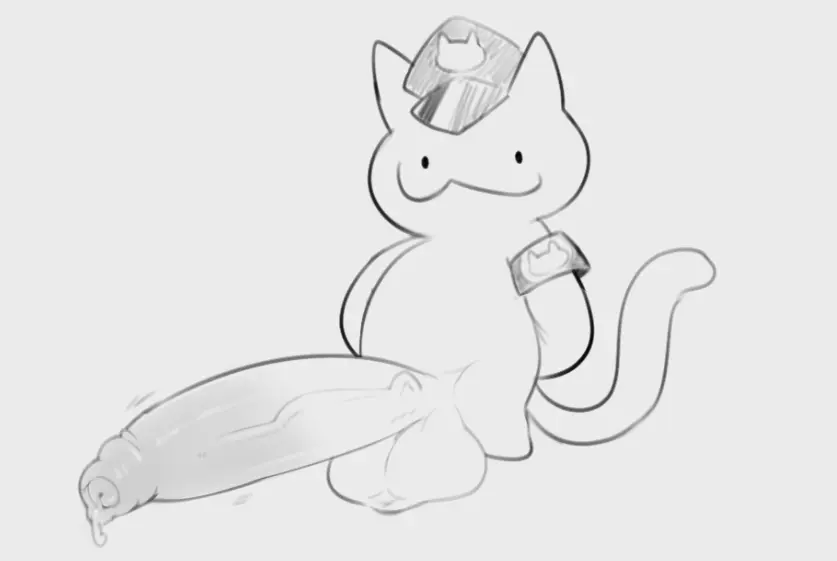 Image clothing,looking_at_viewer,simple_background,solo,standing,white_background,male,penis,tail,big_penis,hat,headwear,headgear,balls,huge_cock,anthro,veiny_penis,monochrome,big_balls,genital_fluids,bodily_fluids,genitals,mammal,precum,:3,foreskin,uncircumcised,feline,huge_balls,hyper_balls,hyper_penis,small_but_hung,hands_behind_back,vein,glans,throbbing,throbbing_penis,felid,hyper,hyper_genitalia,domestic_cat,felis,police,mostly_nude,armband,accessories_only,tacogatooooo,balls_on_ground,logo_on_clothing,police_hat