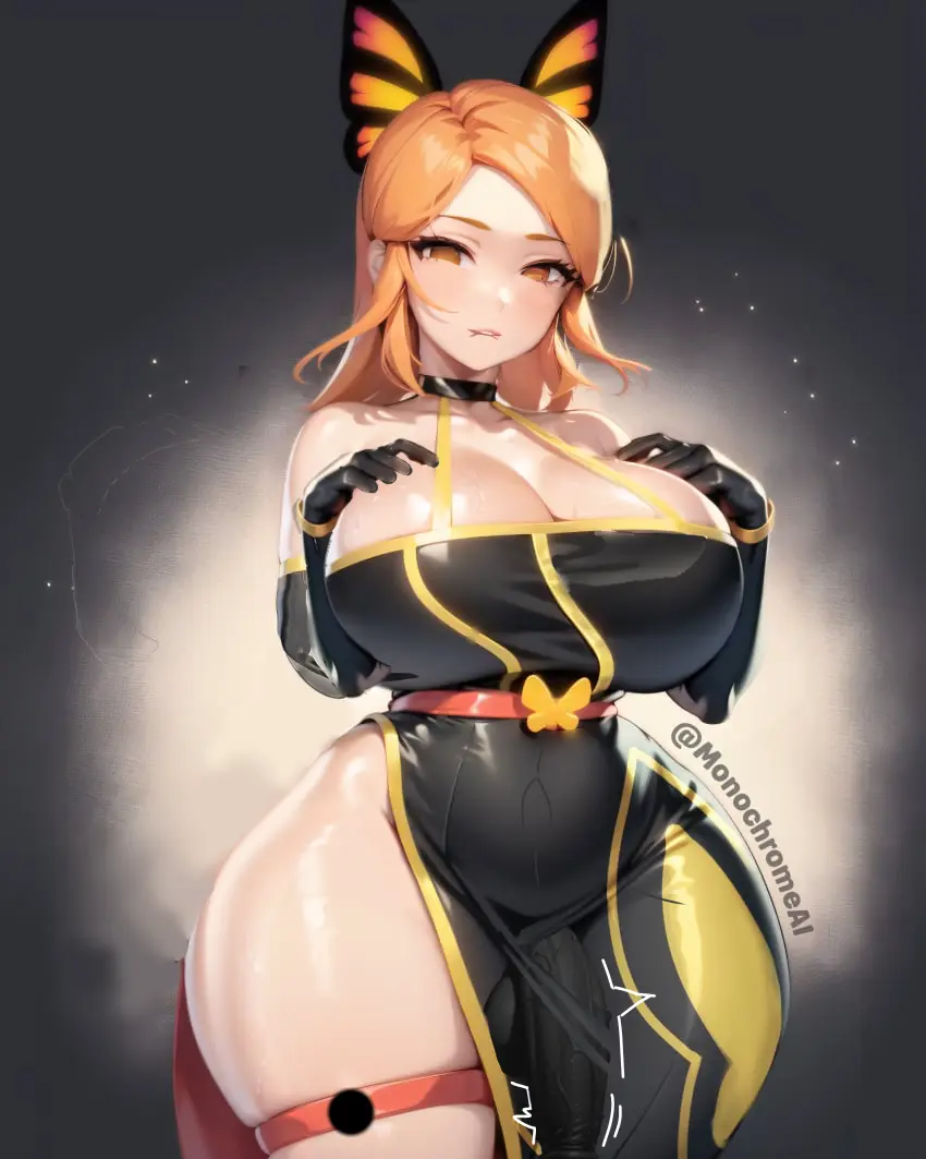 Image big_breasts,breasts,black_gloves,penis,big_ass,big_penis,huge_butt,erection,futanari,intersex,ai_generated,orange_hair,huge_cock,huge_breasts,legs,dress,dickgirl,black_dress,brawl_stars,big_tits,big_cock,big_dick,piper_(brawl_stars),huge_penis,hands_on_breasts,orange_sclera,huge_dick,butterfly,mariposa_piper_(brawl_stars)