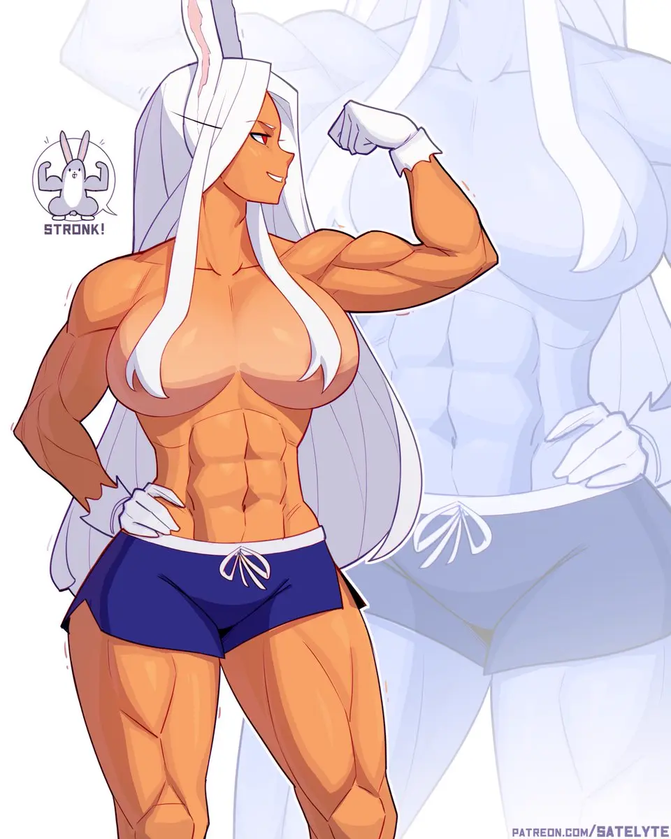 Image 1girls,breasts,breasts_out,female,female_only,hi_res,highres,large_breasts,long_hair,pants,solo,very_long_hair,white_hair,female_focus,thick_thighs,dark_skin,muscular,wide_hips,looking_away,solo_female,solo_focus,my_hero_academia,bunny_ears,dark-skinned_female,hand_on_hip,topless,boku_no_hero_academia,fit,fit_female,shorts,topless_female,muscular_female,white_fur,holding_phone,blue_shorts,miruko,rumi_usagiyama,short_shorts,twitter_link,hair_covering_breasts,satelyte,teardrop_breasts