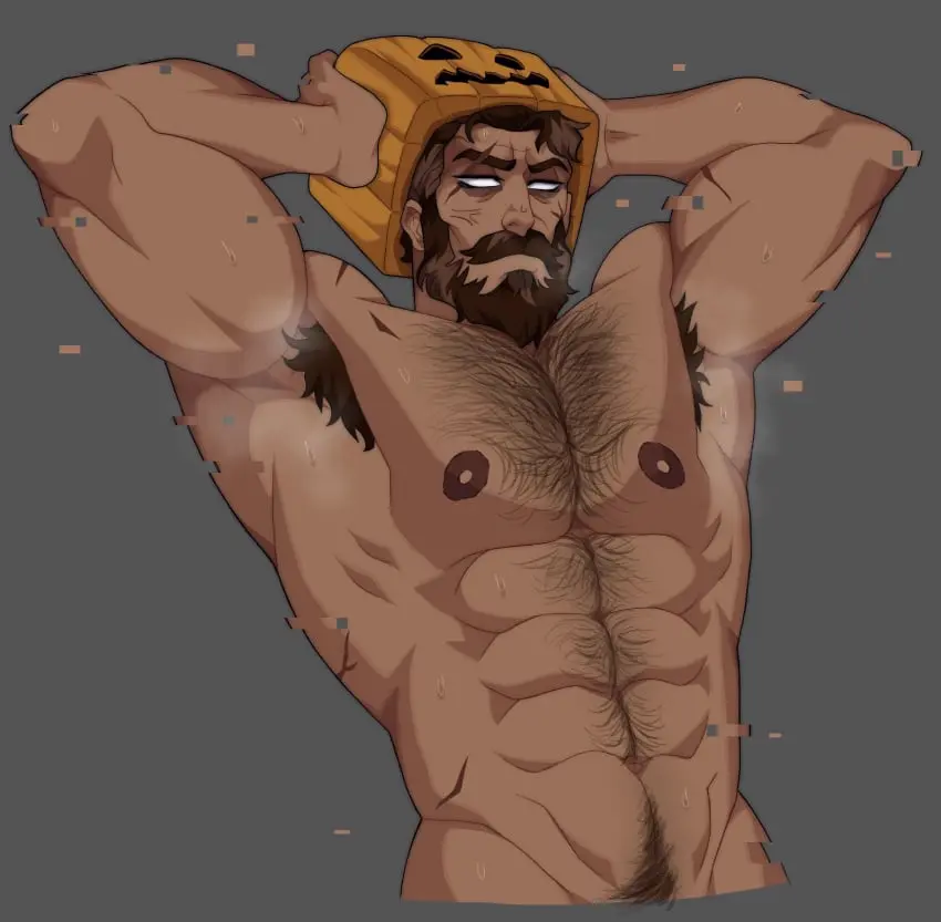 Image nipples,solo,standing,1boy,male,nude,sweat,muscular,muscular_male,armpits,male_only,yaoi,arms_up,solo_focus,nude_male,brown_hair,sweatdrop,pubic_hair,minecraft,bara,biceps,pecs,steaming_body,steam,mature,sweating,sweaty,grey_background,male_focus,solo_male,abs,happy_trail,pectorals,beard,muscles,daddy,white_eyes,facial_hair,hairy,hairy_male,body_hair,armpit_hair,hairy_chest,masculine_male,dilf,mature_male,musk,chest_hair,brown_nipples,armpit,hairy_armpits,six_pack,scar_across_eye,hands_on_head,pumpkin,steamy_armpits,mojang,steaming,glitching,hairy_abs,hairy_stomach,herobrine,penis_out_of_frame,pumpkin_head,removing_hat,revealyoursins