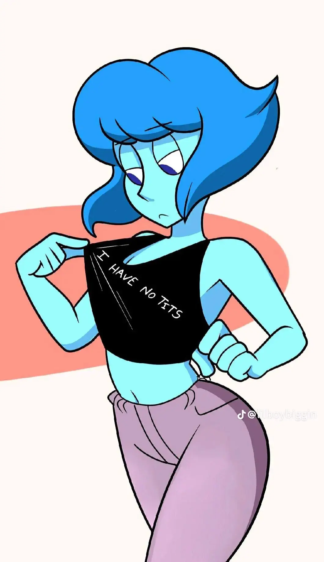 Image breasts,female,shirt,simple_background,blue_hair,cute