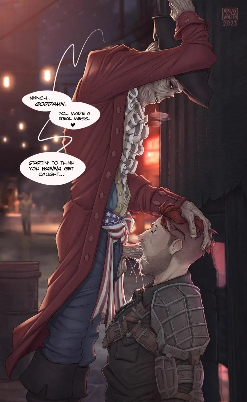 Image cum_in_mouth,hand_on_head,male,penis,fellatio,2boys,male/male,male_only,yaoi,cum_inside,original_character,gay,alternate_version_available,blowjob,deepthroat,oral_sex,public,oral_creampie,dialogue,oral_penetration,male_focus,saliva_trail,degradation_text,male_on_male,clothed_sex,blowjob_face,gay_blowjob,fallout,dirty_talk,saliva_on_penis,public_nudity,exhibitionism,ych,ejaculation_in_mouth,public_sex,deep_blowjob,post-human,alternate_version_at_source,aprax_valith,fallout_(series),ghoul_(fallout),fallout_4,hancock_(fallout_4),john_hancock,ych_result