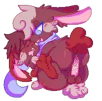 Image female,open_mouth,male,penis,pussy,tail,lying,on_back,sex,duo,cowgirl_position,digital_media_(artwork),balls,male/female,vaginal_penetration,purple_eyes,closed_eyes,penetration,genital_fluids,female_on_top,bodily_fluids,genitals,low_res,mammal,paws,motion_lines,dominant,submissive_male,submissive,from_front_position,dominant_female,animal_genitalia,animal_penis,scarf,lagomorph,leporid,rabbit,feral,heart_symbol,feral_on_feral,vaginal_fluids,feral_penetrating,brother_(lore),brother_and_sister_(lore),incest_(lore),sibling_(lore),sister_(lore),transparent_background,on_bottom,on_top,pixel_(artwork),feral_penetrated,twins_(lore),half-identical_twins,haru_hanamori,lagomorph_penis,nami_hanamori,twincest_(lore),feral_penetrating_feral,h3llvixn,thumbnail