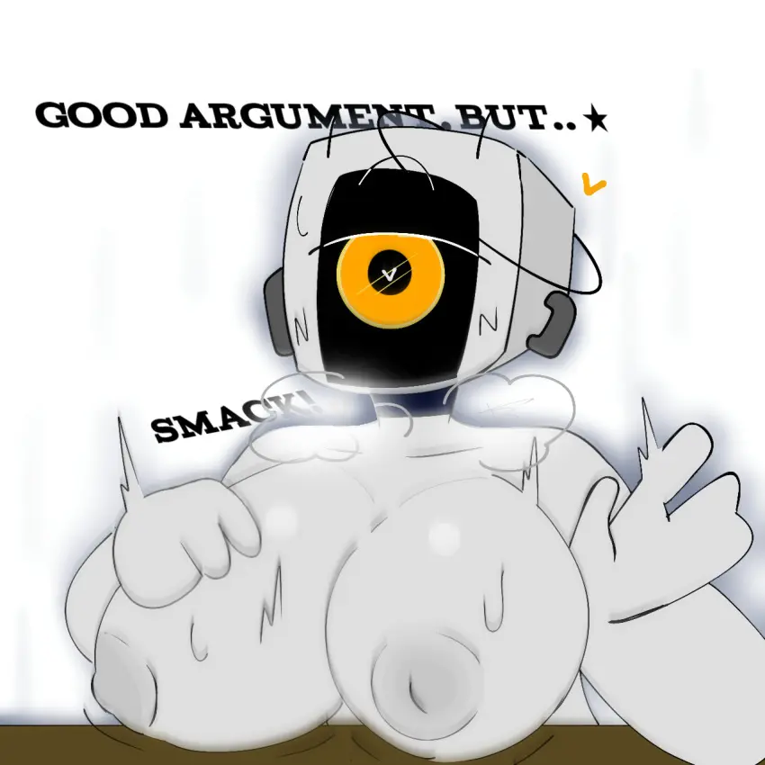 Image big_breasts,breasts,female,nipples,heart-shaped_pupils,yellow_eyes,oc,horny,robot,robot_girl