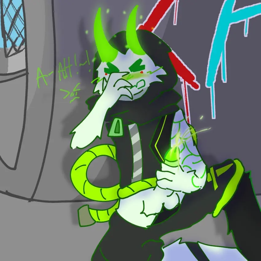 Image cum,penis,embarrassed,horns,public,skinny,non-human,toony,jerkingoff,jerking_off,glowing_penis,phighting,shuriken_(phighting)