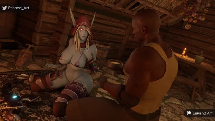 Image 1girls,big_breasts,breasts,female,human,1boy,male,thick_thighs,voluptuous,kneeling,athletic,dark-skinned_male,dark_skin,interracial,muscular,muscular_male,wide_hips,blonde_hair,voluptuous_female,warcraft,world_of_warcraft,3d,micro_bikini,interspecies,athletic_female,nipple_slip,blizzard_entertainment,blue_skin,undead,human_(world_of_warcraft),forsaken,sylvanas_windrunner,undead_(warcraft),eskandart