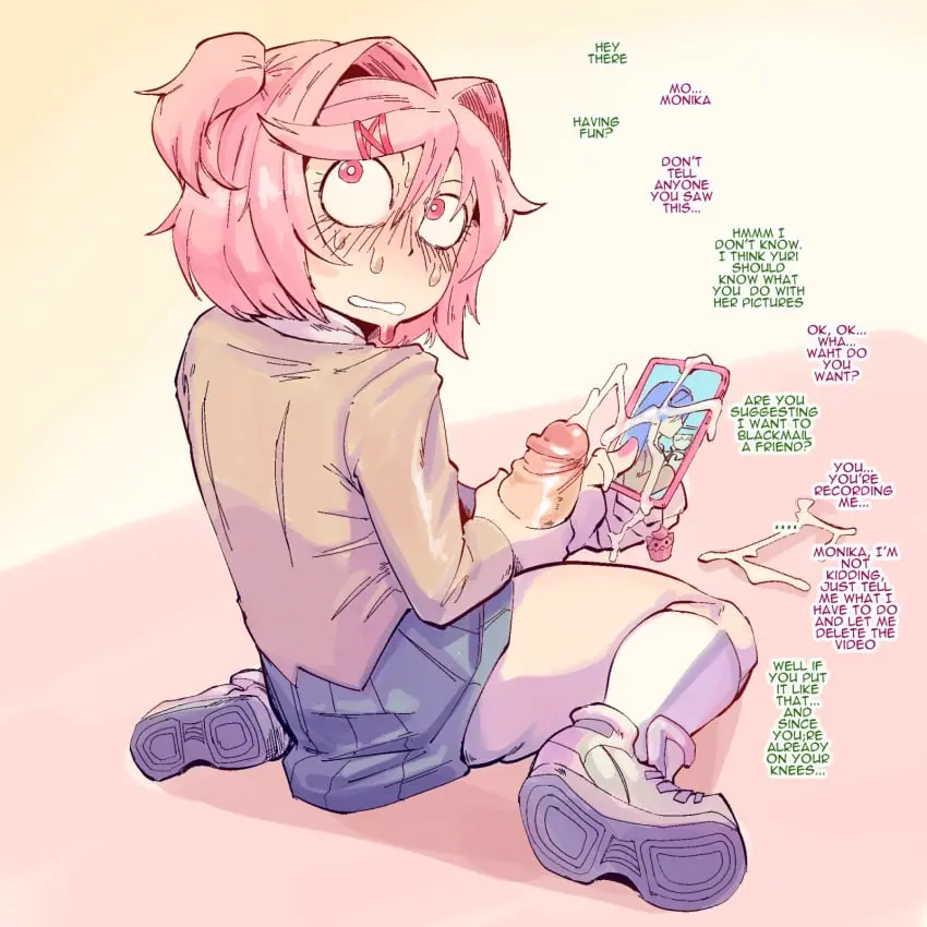 Image 1girls,big_breasts,blush,breasts,clothed,clothing,female,light_skin,mostly_clothed,solo,cum,cum_drip,penis,short_hair,sweat,looking_back,thick_thighs,thighs,white_skin,1futa,futanari,intersex,kneeling,light-skinned_futa,color,mouth,solo_female,huge_cock,pink_hair,2d,text,pink_eyes,futa_only,shocked,socks,masturbation,skirt,dialogue,looking_at_another,bottomless,2d_(artwork),on_knees,surprised,big_thighs,cumming,surprised_expression,2024,cumshot,2d_artwork,doki_doki_literature_club,natsuki_(doki_doki_literature_club),fully_clothed,phone,caught,caught_in_the_act,nervous,nervous_sweat,shoes,semen,caught_masturbating,shocked_expression,stage,blushing,mouth_open,offscreen_character,suprised,blackmail,yuri_(doki_doki_literature_club),white_skinned_female,box_chan,monika_(doki_doki_literature_club),long_socks,terrified,caught_cumming,cum_on_phone,cum_tribute,hands_on_penis