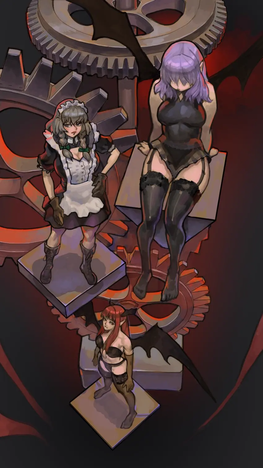 Image female,touhou,lingerie,tagme,succubus,koakuma,sakuya_izayoi,remilia_scarlet,rewinderontan