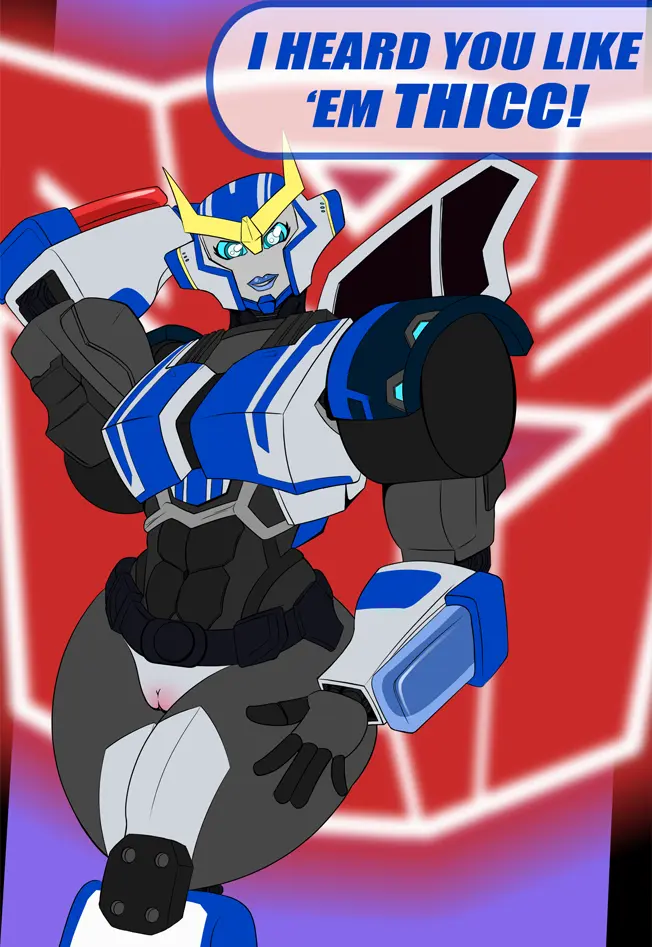Image 1girls,female,female_only,solo,blue_eyes,pussy,thick_thighs,voluptuous,muscular,wide_hips,vagina,text,voluptuous_female,dialogue,english_text,abs,hasbro,exposed_pussy,robot,robot_girl,autobot,female_autobots,transformers,cybertronian,strongarm_(transformers),transformers_robots_in_disguise_(2015),blue_lips,dudertron,muscular_woman