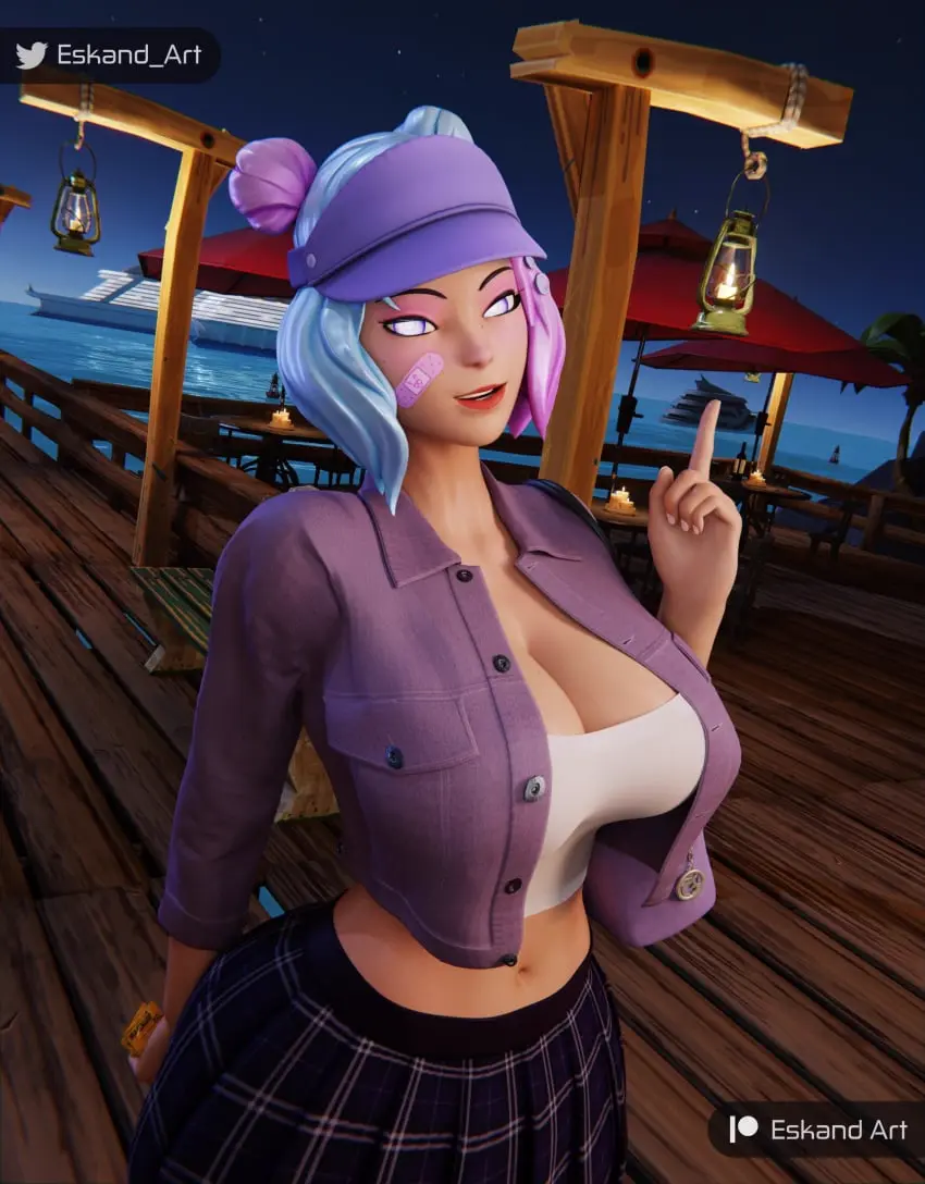 Image 1girls,big_breasts,breasts,female,hi_res,highres,large_breasts,light-skinned_female,looking_at_viewer,blue_hair,multicolored_hair,freckles,artist_name,teeth,teeth_showing,huge_breasts,pink_hair,fortnite,purple_eyes,looking_pleasured,3d,black_eyes,3d_(artwork),high_resolution,bouncing_breasts,fortnite:_battle_royale,artist_logo,dominant_female,cap,freckles_on_breasts,bandage,bandage_on_face,patreon_logo,looking_up,leelah_(fortnite),artist_website,white_pupils,plaster,purple_cap,eskandart