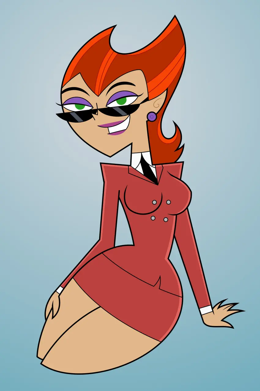 Image tagme,sunglasses,looking_over_eyewear,looking_over_glasses,looking_over_sunglasses,tinted_eyewear,danny_phantom,penelope_spectra,tjlive5