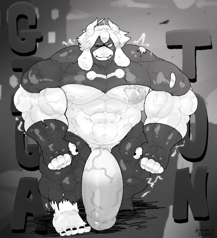 Image hi_res,solo,male,penis,big_penis,muscular,huge_cock,anthro,veiny_penis,text,monochrome,genitals,mammal,english_text,hyper_penis,big_muscles,bovid,vein,hyper,hyper_genitalia,caprine,goat,greyscale,superhero_costume,superhero,huge_muscles,veiny_muscles,hyper_muscles,gabriel_(parttimeyeen),khrunkisillegal