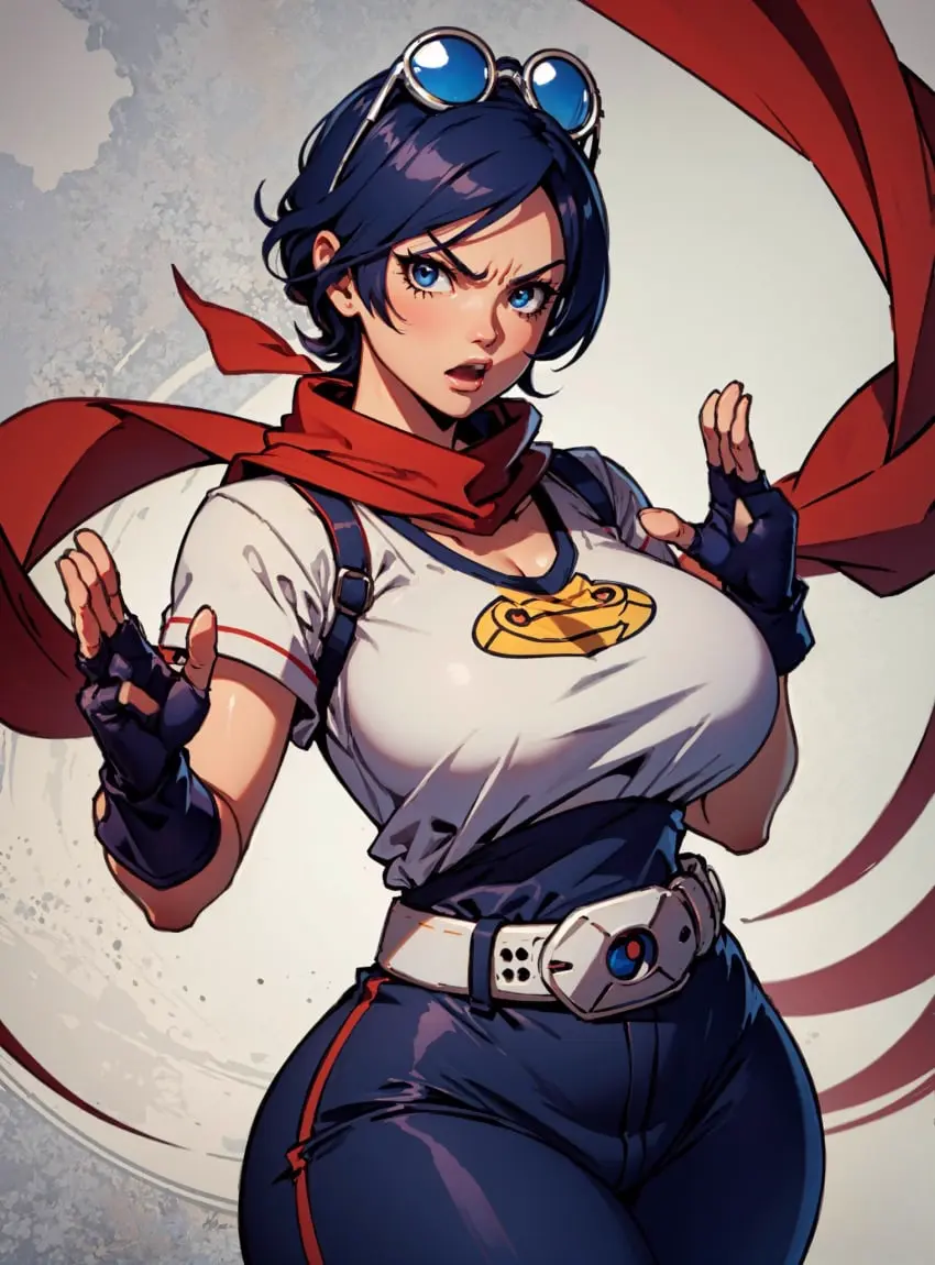 Image female,looking_at_viewer,ai_generated,video_games,king_of_fighters,makimass_ai,may_lee